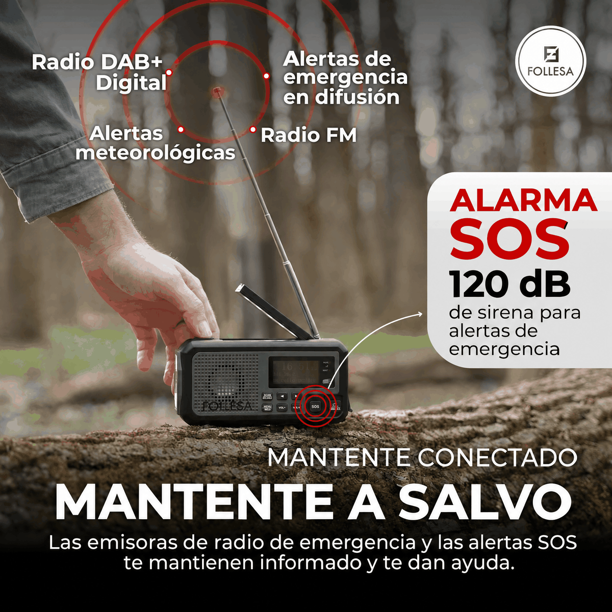 Radio de emergencia FOLLESA DAB-373BT – imagen 11
