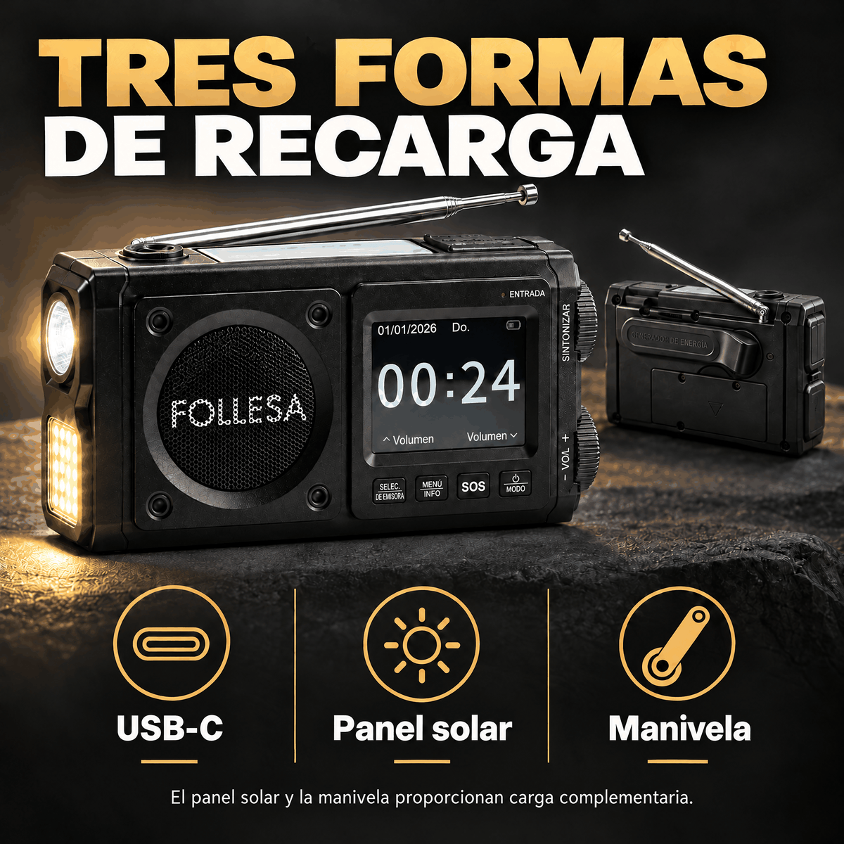Radio de emergencia FOLLESA DAB-383BT Ultra Edition – imagen 43