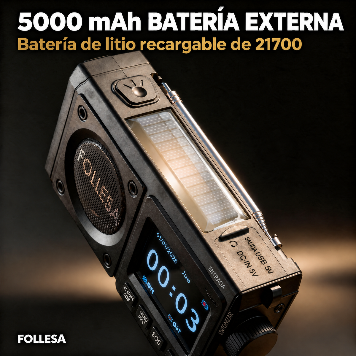 Radio de emergencia FOLLESA DAB-383BT Ultra Edition – imagen 45