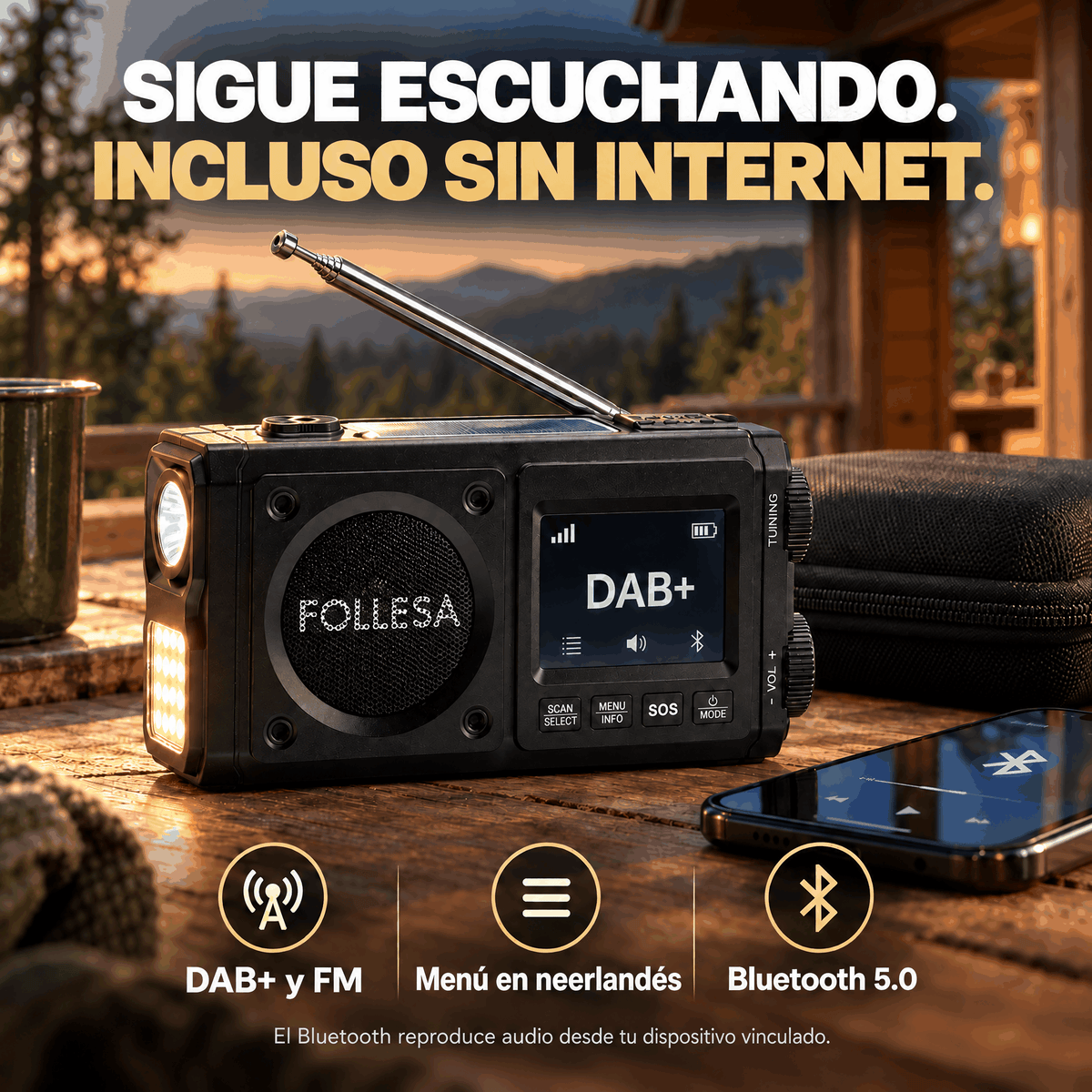 Radio de emergencia FOLLESA DAB-383BT Ultra Edition – imagen 50