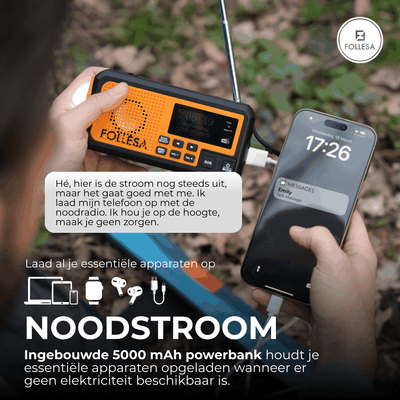 Radio de secours FOLLESA® DAB-373BT