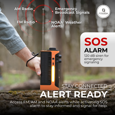 FOLLESA® Emergency Radio 2200 mAh