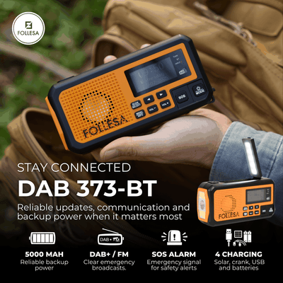 FOLLESA® Kit d'urgence - Kit d'urgence complet (Radio orange)
