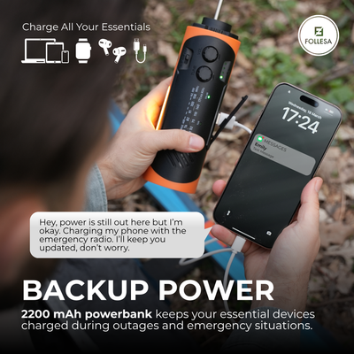 FOLLESA® Emergency Radio 2200 mAh