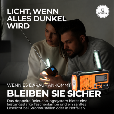 FOLLESA® DAB-373BT Notfallradio