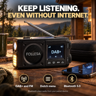 FOLLESA® DAB-383BT Emergency Radio. Ultra Edition