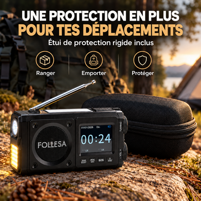 FOLLESA® DAB-383BT Radio de secours. Ultra Edition