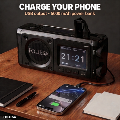 FOLLESA® DAB-383BT Emergency Radio. Ultra Edition