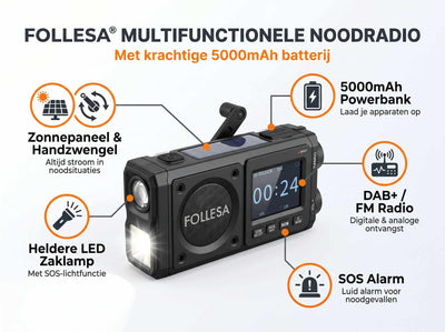 FOLLESA® DAB-383BT Noodradio. Ultra Edition