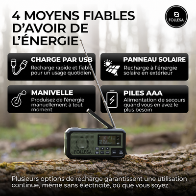Radio de secours FOLLESA® DAB-373BT