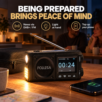 FOLLESA® DAB-383BT Emergency Radio. Ultra Edition