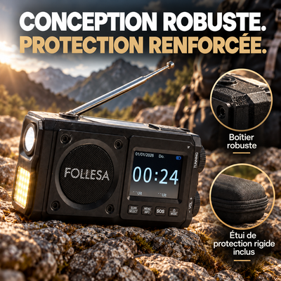 FOLLESA® DAB-383BT Radio de secours. Ultra Edition