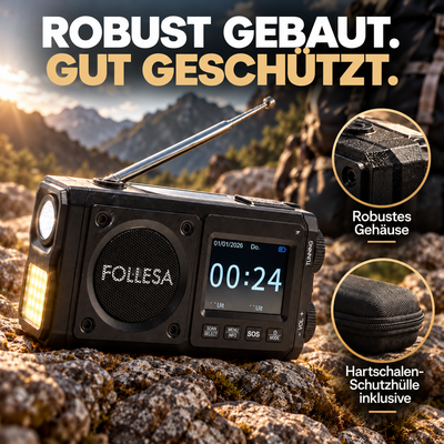 FOLLESA® DAB-383BT Notfallradio. Ultra Edition