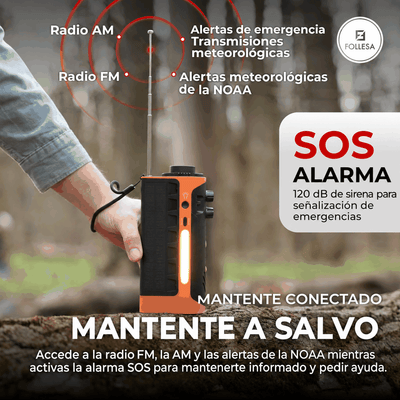 Radio de emergencia FOLLESA 2200 mAh – imagen 0