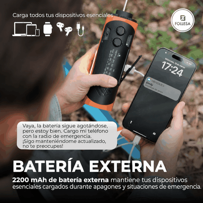 Radio de emergencia FOLLESA 2200 mAh – imagen 5