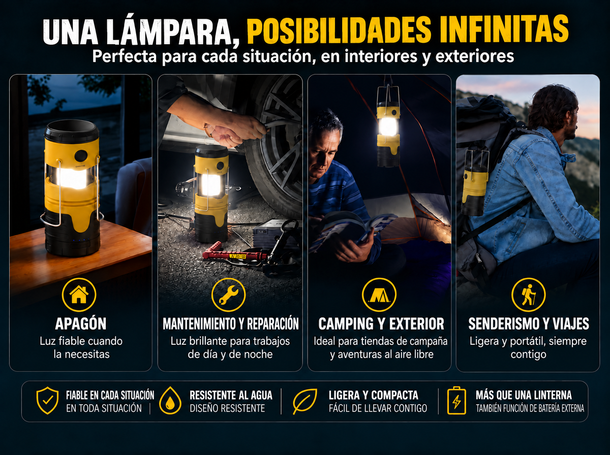 Linterna de camping LED FOLLESA 5000 mAh – imagen 38